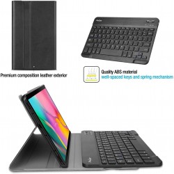 Galaxy Tab A 10.1 2019 Keyboard Case T510 T515 T517, Slim Shell Lightweight Cover with Magnetically Detachable Wireless Keyboard