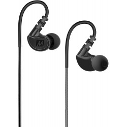 MEE audio M6 Memory Wire In-Ear Wired Sports Earbud Headphones (Black)