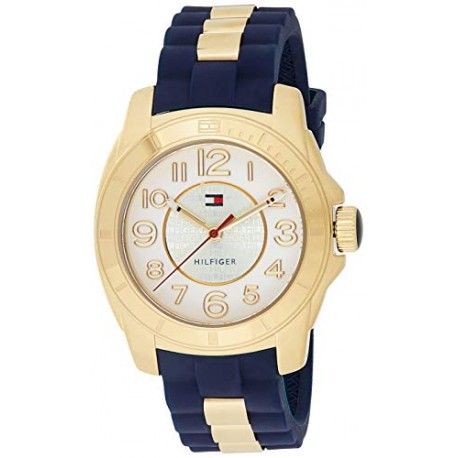 Women's 1781307 Casual Sport Gold-Plated Case and Links with Silicone Strap Watch