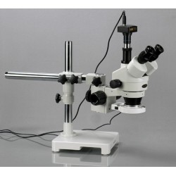 Digital Professional Trinocular Stereo Zoom Microscope, WH10x Eyepieces, 3.5X-90X Magnification
