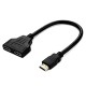 HDMI Male to Dual HDMI Female Cable Connector Adapter - 30cm