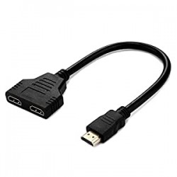 HDMI Male to Dual HDMI Female Cable Connector Adapter - 30cm
