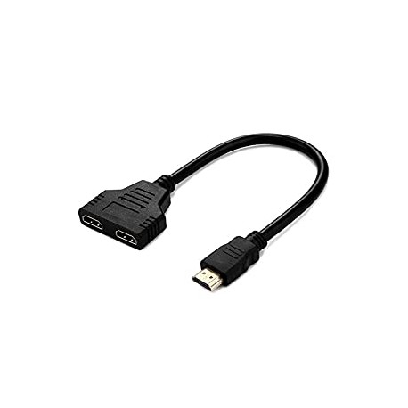 HDMI Male to Dual HDMI Female Cable Connector Adapter - 30cm