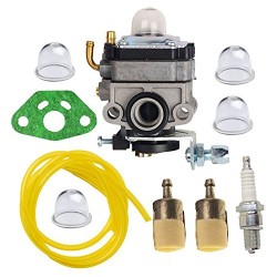 Carburetor Carb Kit with Gasket Primer Blub Fuel Line Fuel Filter for Honda GX25