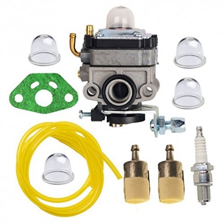 Carburetor Carb Kit with Gasket Primer Blub Fuel Line Fuel Filter for Honda GX25