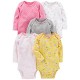 Baby Girls' 5-Pack Long-Sleeve Bodysuit