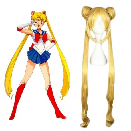 Sailor Moon Gold Cosplay Anime Wig