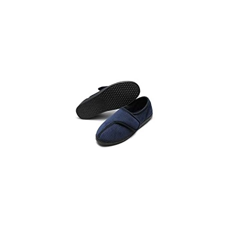 Mens Diabetic Slippers Arthritis Edema Adjustable Closure W/Memory Foam Indoor/Outdoor Shoes