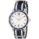 Men's Quickster Stainless Steel Quartz Watch with Nylon Strap, White, 18 (Model: T0954101703701)