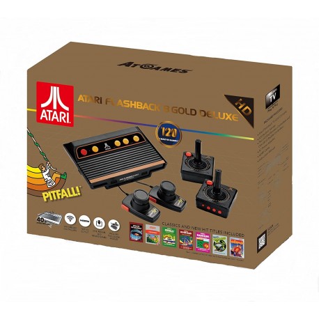Atari Flashback 8 Gold Console HDMI 120 Games 2 Wireless Controllers