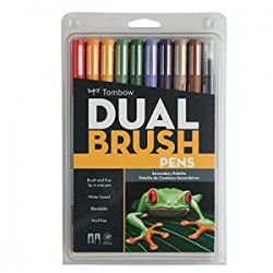 10-Pack. Blendable, Brush and Fine Tip Markers