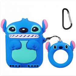 Fashion Cases for Girls Kids Teens Boys Airpods(3D Blue Stitch)