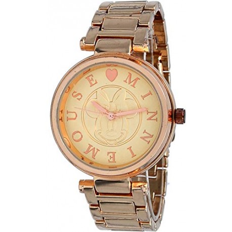 Disney MN2196 Women's Minnie Mouse Rose Gold Tone Casual Analog Watch