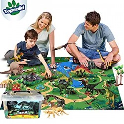 Dinosaur Toys Figures with Large Flannel Activity Play