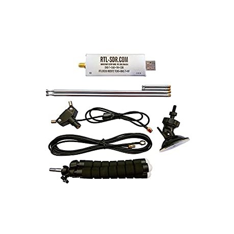 RTL-SDR Blog V3 R820T2 RTL2832U 1PPM TCXO HF Bias Tee SMA Software Defined Radio with Dipole Antenna Kit