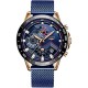 Men's Fashion Waterproof Analog Quartz Stainless Steel Wrist Watches