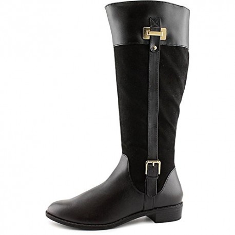 Womens Deliee Solid Round Toe Mid-Calf Boots