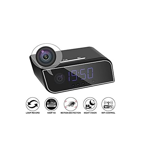 Spy Clock Camera, 1080p VCR Wi-Fi IP Wireless Hidden Camera