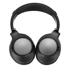 Over Ear Headset with Mic, 25 Hours Playback, for Travel TV Samsung PC/Laptop(Black Silver) Bluetooth
