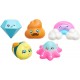 Squish-Dee-Lish Series 2: 5 Pack Slow Rising Squishy Toy- Diamond/Brown Poo Blue Rainbow/Teal/Pink Starfish/Bumblebee