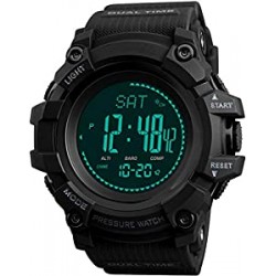 Mens Digital Watch Compass Pedometer