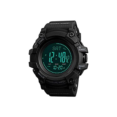 Mens Digital Watch Compass Pedometer
