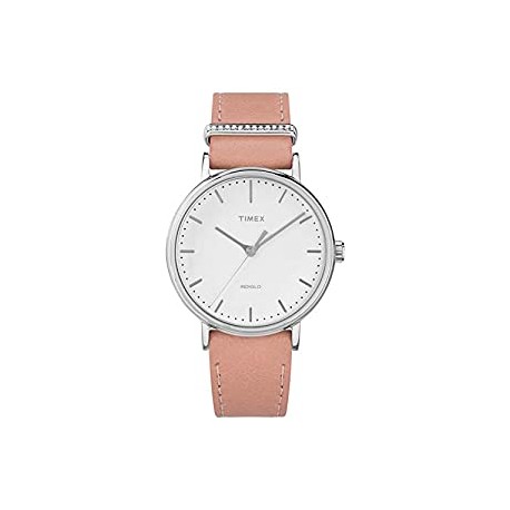 White Dial Leather Strap Ladies Watch TW2R70400