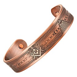 Men's Pure Copper Magnetic Adjustable Bracelet Bangle