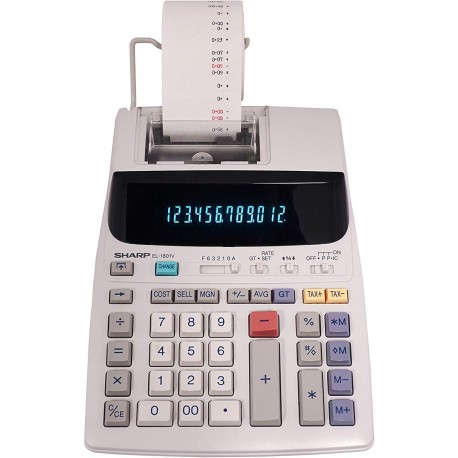 Sharp EL-1801V Two-Color Printing Calculator