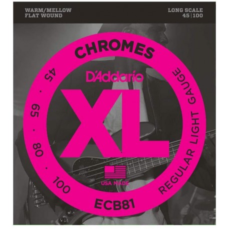 Chromes Bass Guitar Strings, Light, 45-100, Long Scale