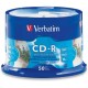 Verbatim CD-R 700MB 52X Silver Inkjet Printable - 50pk