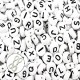 600pcs 4x7mm Acrylic White Round Letter Beads for Bracelets and Jewelry Making, with Thread (A)