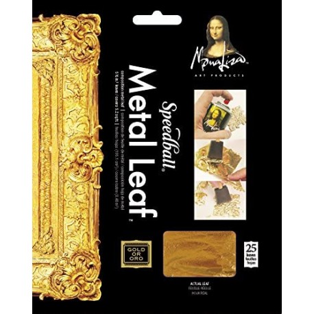Mona Lisa Composition Gold Leaf, 25 Sheet Pack