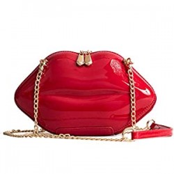 Handbag Leather Lips-shaped Crossbody