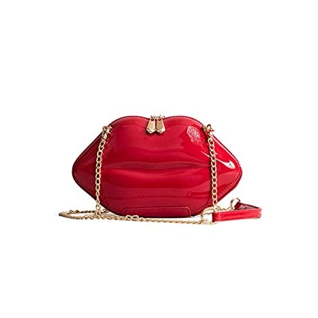 Handbag Leather Lips-shaped Crossbody