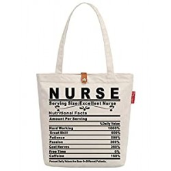 Women's Excellent Nurse Gift Graphic Top Handle Canvas Tote Shoulder Bag