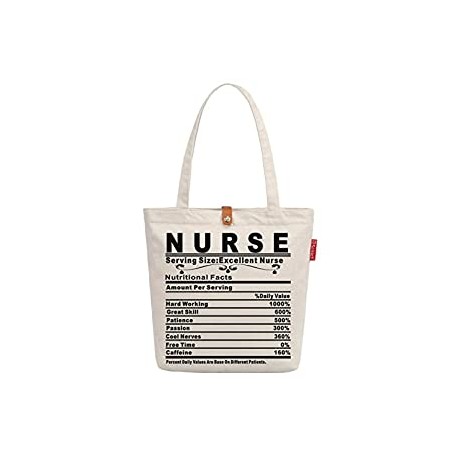 Women's Excellent Nurse Gift Graphic Top Handle Canvas Tote Shoulder Bag