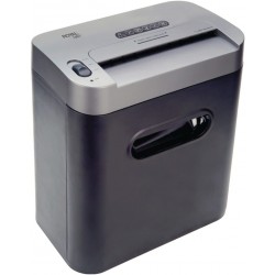 10-Sheet Full-Size Cross-Cut Shredder with Console - Black
