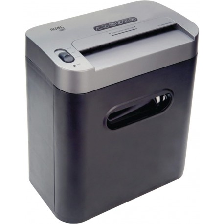 10-Sheet Full-Size Cross-Cut Shredder with Console - Black
