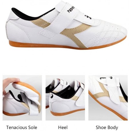 Taekwondo Shoes, Breathable Kung Fu Tai Chi Shoes for Adults and Kids (Size : 42)