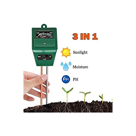 Soil Meter, 3-in-1 Moisture Meter Soil Test Kit