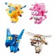 Super Wings US710620 Transform-A-Bots Donnie, Dizzy, Jerome, Bello, Toy Figures, 2" Scale