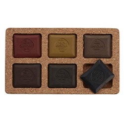 Artist Water Soluble Tailors Chalk Set of 6 Beautiful Colors (in Cork Box), Earth Tone 6 Pc Set