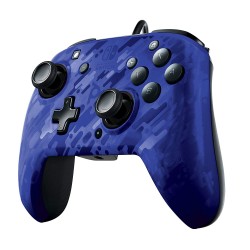 Nintendo Switch Faceoff Deluxe+ Audio Wired Controller - Blue Camo