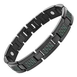 Judd Mens Black Titanium Magnetic Bracelet