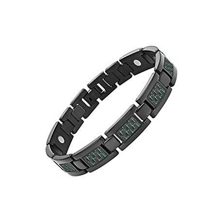 Judd Mens Black Titanium Magnetic Bracelet