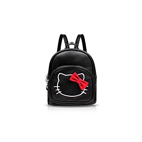 PU Leather BLACK Hello Kitty Backpack