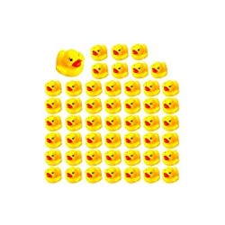 50 Pack Mini Rubber Ducky Float Duck Baby Bath Toy