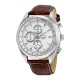 SSB181 Silver Tone Dial Brown Leather Band Men's Watch