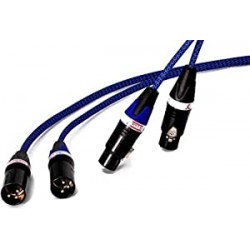 Set of 2 XLR Cables - Stereo Pair (2 Cables) blue and red